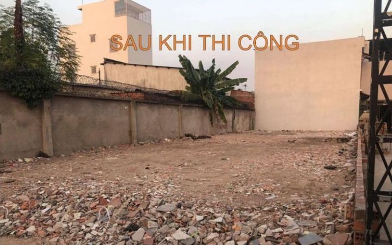 Xà bần san lấp mặt bằng làm sân vườn