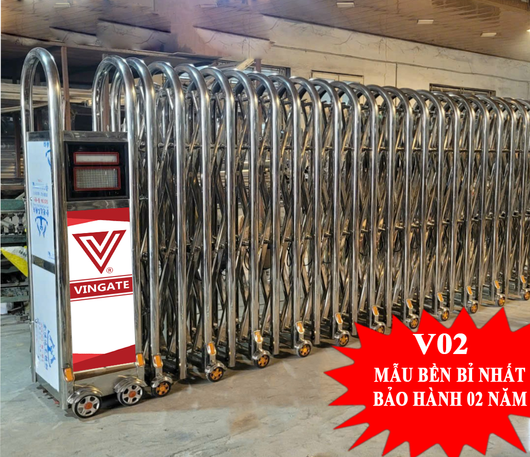 Cổng xếp inox 304