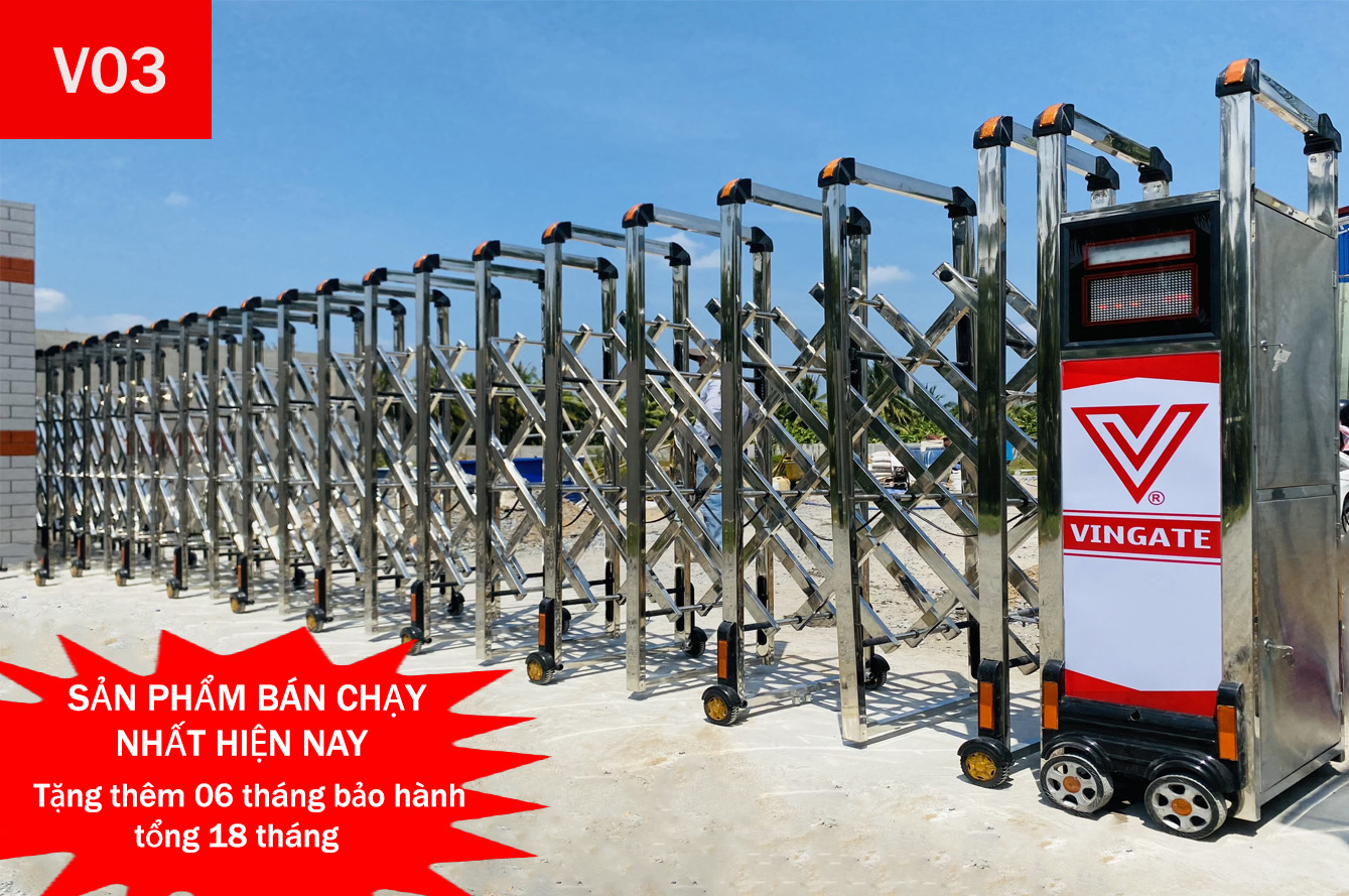 Cổng xếp inox 304