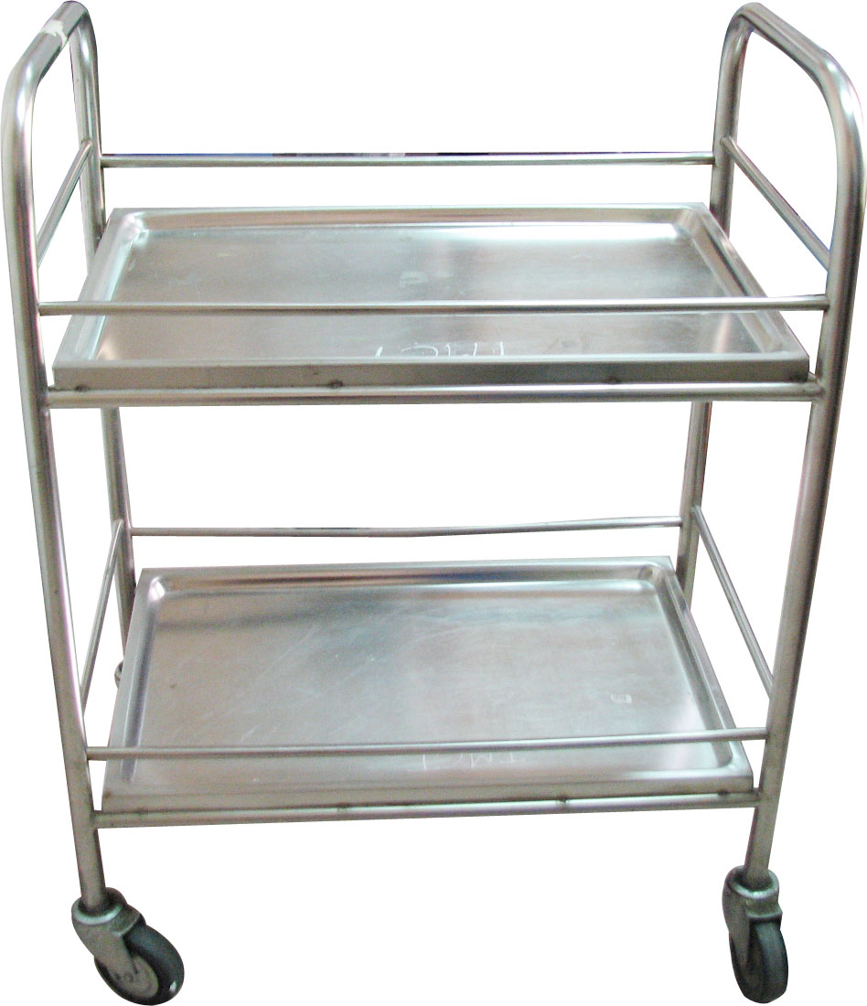 xe tiêm inox 2 tầng